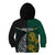 Personalised South Africa and New Zealand Kid Hoodie King Protea and Silver Fern Mix Culture Pattern LT03 - Polynesian Pride