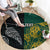 Personalised South Africa and New Zealand Round Carpet King Protea and Silver Fern Mix Culture Pattern LT03 - Polynesian Pride