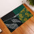 Personalised South Africa and New Zealand Rubber Doormat King Protea and Silver Fern Mix Culture Pattern LT03 Black - Polynesian Pride