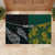 Personalised South Africa and New Zealand Rubber Doormat King Protea and Silver Fern Mix Culture Pattern LT03 - Polynesian Pride