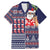 Hawaii Mele Kalikimaka Family Matching Mermaid Dress and Hawaiian Shirt Aloha and Christmas Elements Patchwork Blue Style LT03 Dad's Shirt - Short Sleeve Blue - Polynesian Pride