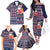 Hawaii Mele Kalikimaka Family Matching Off Shoulder Long Sleeve Dress and Hawaiian Shirt Aloha and Christmas Elements Patchwork Blue Style LT03 - Polynesian Pride