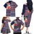 Hawaii Mele Kalikimaka Family Matching Off Shoulder Long Sleeve Dress and Hawaiian Shirt Aloha and Christmas Elements Patchwork Blue Style LT03 - Polynesian Pride