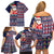 Hawaii Mele Kalikimaka Family Matching Off Shoulder Short Dress and Hawaiian Shirt Aloha and Christmas Elements Patchwork Blue Style LT03 - Polynesian Pride