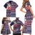 Hawaii Mele Kalikimaka Family Matching Short Sleeve Bodycon Dress and Hawaiian Shirt Aloha and Christmas Elements Patchwork Blue Style LT03 - Polynesian Pride