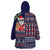 Hawaii Mele Kalikimaka Wearable Blanket Hoodie Aloha and Christmas Elements Patchwork Blue Style LT03 - Polynesian Pride