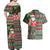 Hawaii Mele Kalikimaka Couples Matching Off Shoulder Maxi Dress and Hawaiian Shirt Aloha and Christmas Elements Patchwork Green Style LT03 - Polynesian Pride