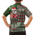 Hawaii Mele Kalikimaka Family Matching Short Sleeve Bodycon Dress and Hawaiian Shirt Aloha and Christmas Elements Patchwork Green Style LT03 - Polynesian Pride