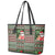 Hawaii Mele Kalikimaka Leather Tote Bag Aloha and Christmas Elements Patchwork Green Style LT03 - Polynesian Pride