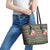 Hawaii Mele Kalikimaka Leather Tote Bag Aloha and Christmas Elements Patchwork Green Style LT03 - Polynesian Pride