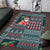 Hawaii Mele Kalikimaka Area Rug Aloha and Christmas Elements Patchwork Turquoise Style LT03 Turquoise - Polynesian Pride