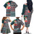 Hawaii Mele Kalikimaka Family Matching Off Shoulder Long Sleeve Dress and Hawaiian Shirt Aloha and Christmas Elements Patchwork Turquoise Style LT03 - Polynesian Pride