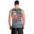 Hawaii Mele Kalikimaka Men Tank Top Aloha and Christmas Elements Patchwork Turquoise Style LT03 - Polynesian Pride