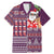 Hawaii Mele Kalikimaka Family Matching Mermaid Dress and Hawaiian Shirt Aloha and Christmas Elements Patchwork Pink Style LT03 Dad's Shirt - Short Sleeve Pink - Polynesian Pride