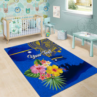 Personalised Nauru Independence Day Area Rug Nauruan Tribal Flag Style LT03 - Polynesian Pride