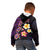 Hawaiian Turtles and Plumeria Kid Hoodie Polynesian Art Tribal Tattoo Deep Violet Color