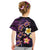 Hawaiian Turtles and Plumeria Kid T Shirt Polynesian Art Tribal Tattoo Deep Violet Color