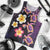 Hawaiian Turtles and Plumeria Men Tank Top Polynesian Art Tribal Tattoo Deep Violet Color