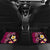 Hawaiian Turtles and Plumeria Car Mats Polynesian Art Tribal Tattoo Cerise