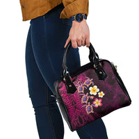 Hawaiian Turtles and Plumeria Shoulder Handbag Polynesian Art Tribal Tattoo Cerise LT03 - Polynesian Pride