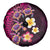 Hawaiian Turtles and Plumeria Spare Tire Cover Polynesian Art Tribal Tattoo Cerise