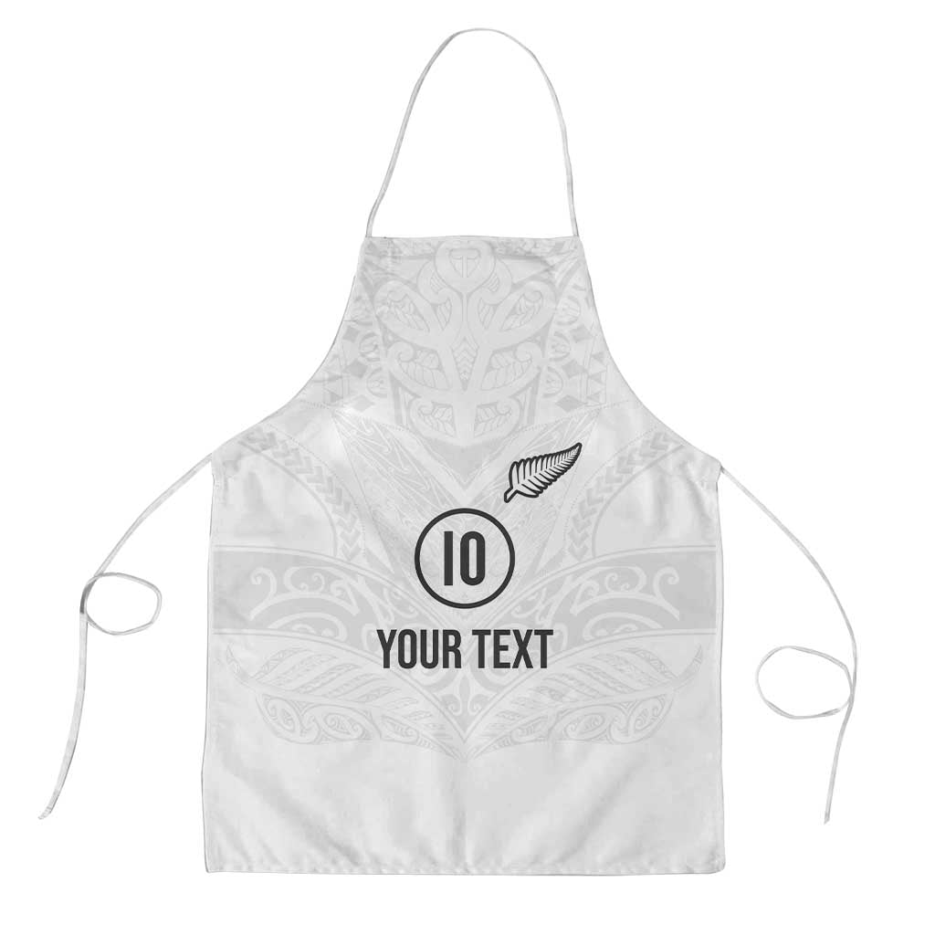 Custom New Zealand Football Apron The Whites-Sporty T90 Style LT03 White - Polynesian Pride
