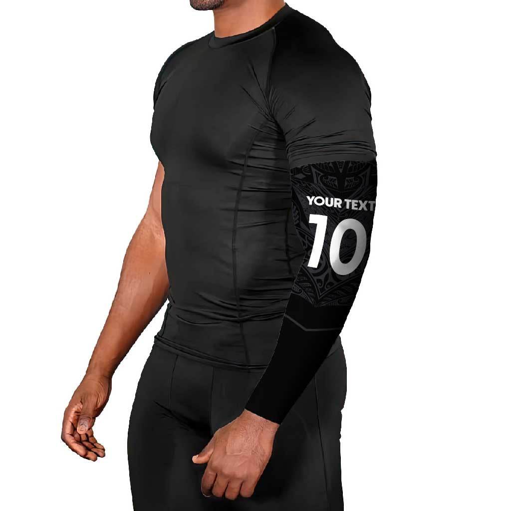 Custom Aotearoa Rugby Arm Sleeves The Blacks-Sporty T90 Style LT03 - Polynesian Pride