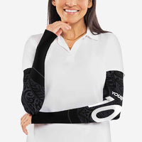 Custom Aotearoa Rugby Arm Sleeves The Blacks-Sporty T90 Style LT03 - Polynesian Pride