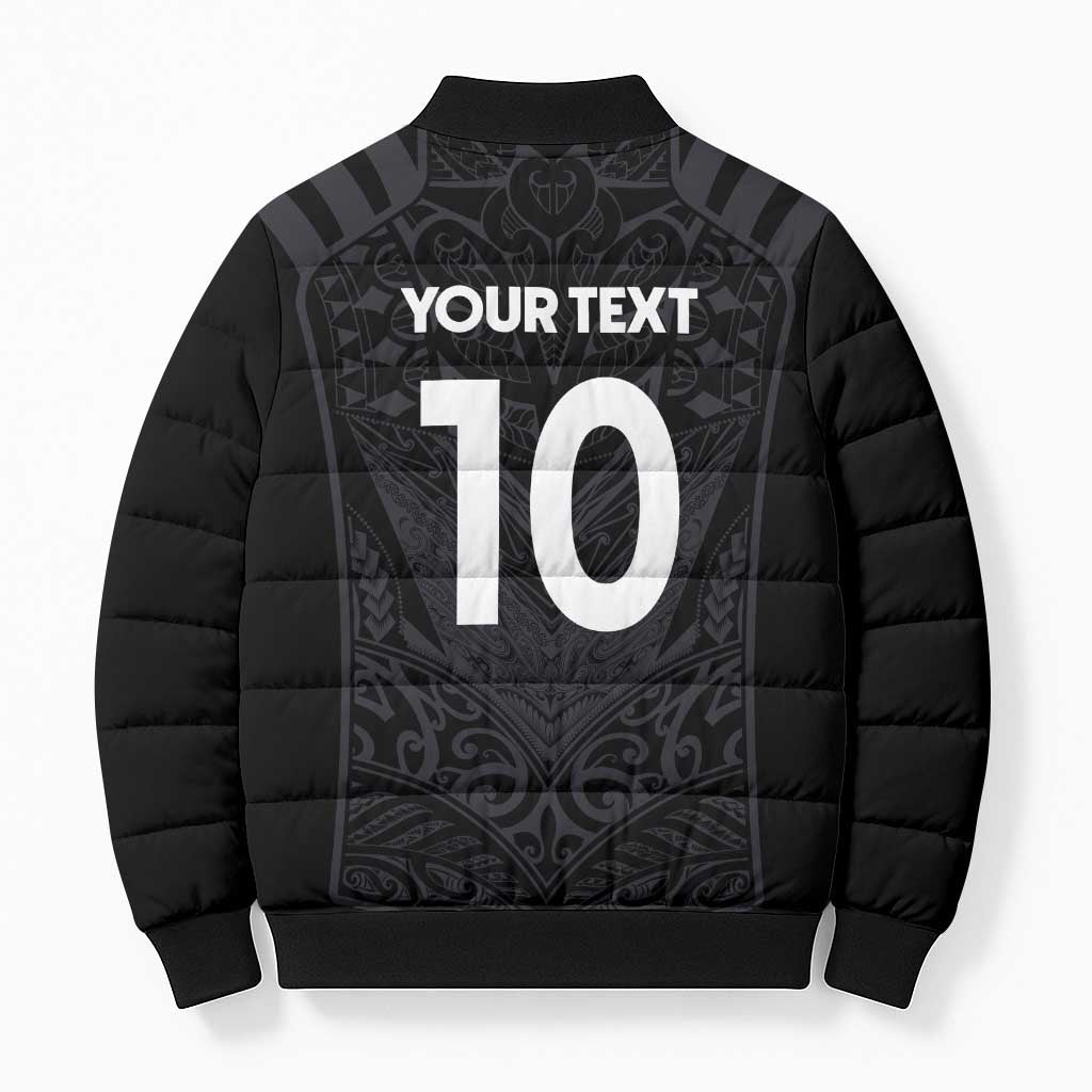 Custom Aotearoa Rugby Bomber Puffer Jacket The Blacks-Sporty T90 Style LT03 - Polynesian Pride