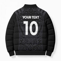 Custom Aotearoa Rugby Bomber Puffer Jacket The Blacks-Sporty T90 Style LT03 - Polynesian Pride