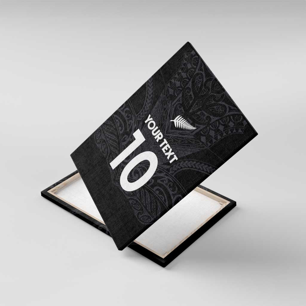 Custom Aotearoa Rugby Canvas Wall Art The Blacks-Sporty T90 Style LT03 With Frame Black - Polynesian Pride