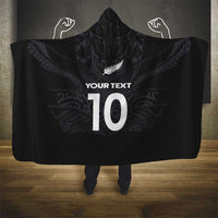 Custom Aotearoa Rugby Hooded Blanket The Blacks-Sporty T90 Style LT03 - Polynesian Pride