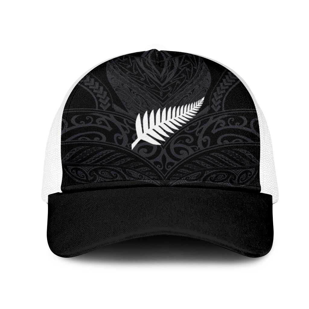 Aotearoa Rugby Mesh Trucker Cap The Blacks-Sporty T90 Style LT03 One Size White Black - Polynesian Pride