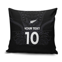 Custom Aotearoa Rugby Pillow Cover The Blacks-Sporty T90 Style LT03 Black - Polynesian Pride