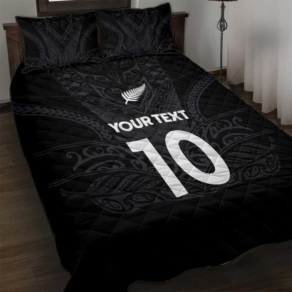 Custom Aotearoa Rugby Quilt Bed Set The Blacks-Sporty T90 Style LT03 Black - Polynesian Pride