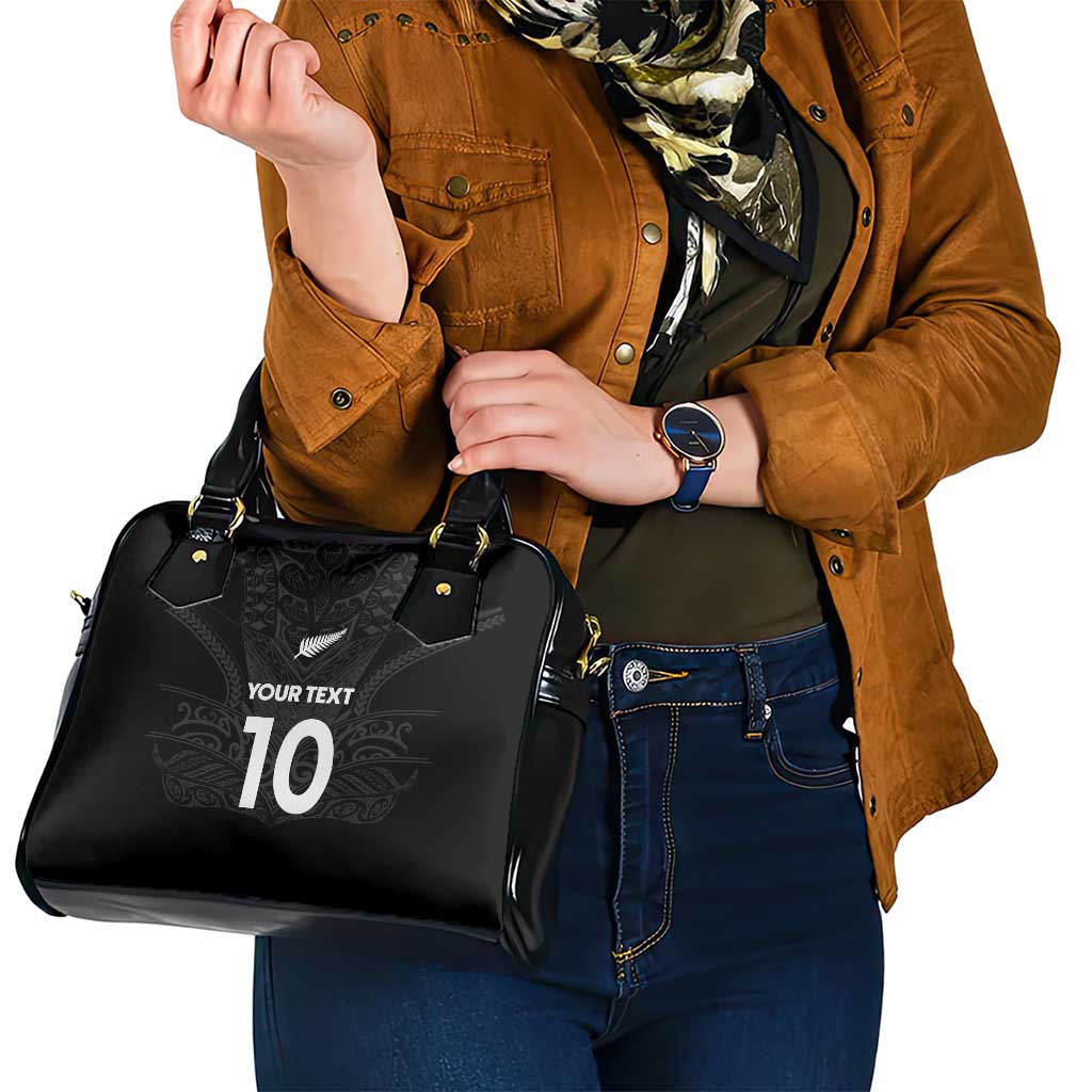 Custom Aotearoa Rugby Shoulder Handbag The Blacks-Sporty T90 Style LT03 - Polynesian Pride