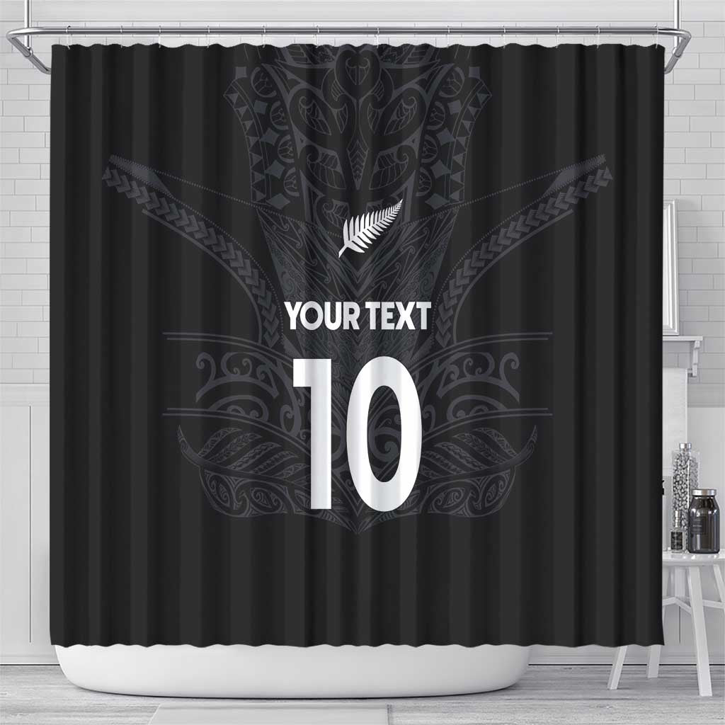 Custom Aotearoa Rugby Shower Curtain The Blacks-Sporty T90 Style LT03 - Polynesian Pride