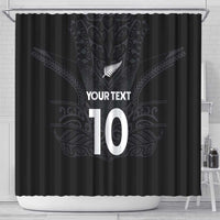 Custom Aotearoa Rugby Shower Curtain The Blacks-Sporty T90 Style LT03 - Polynesian Pride