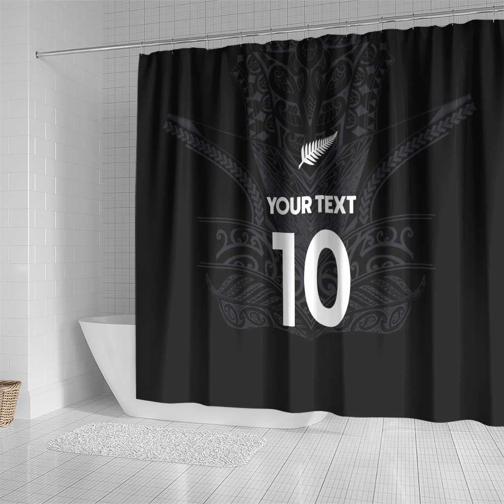 Custom Aotearoa Rugby Shower Curtain The Blacks-Sporty T90 Style LT03 - Polynesian Pride