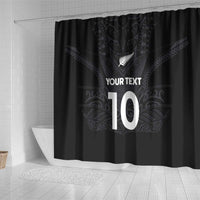 Custom Aotearoa Rugby Shower Curtain The Blacks-Sporty T90 Style LT03 - Polynesian Pride