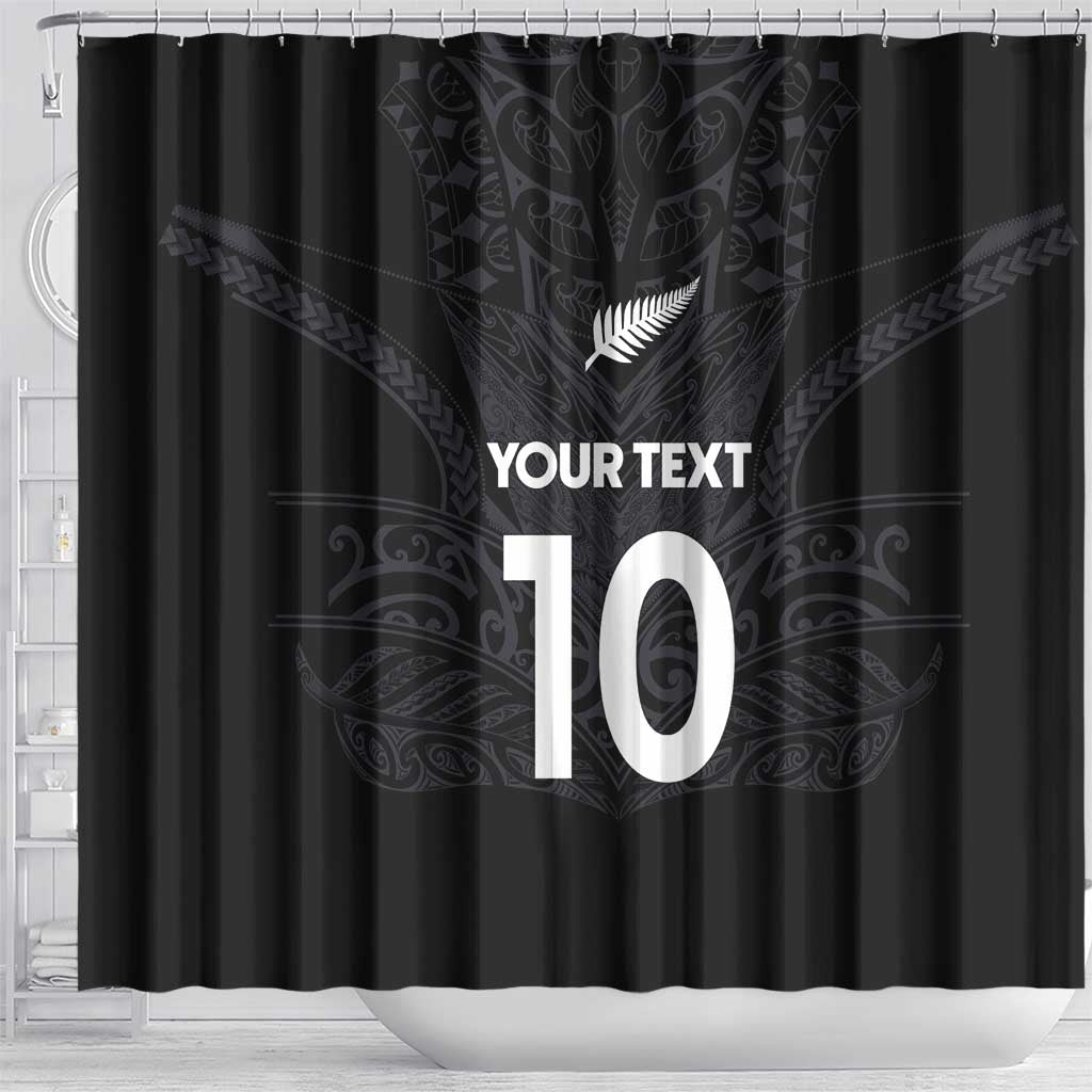 Custom Aotearoa Rugby Shower Curtain The Blacks-Sporty T90 Style LT03 - Polynesian Pride
