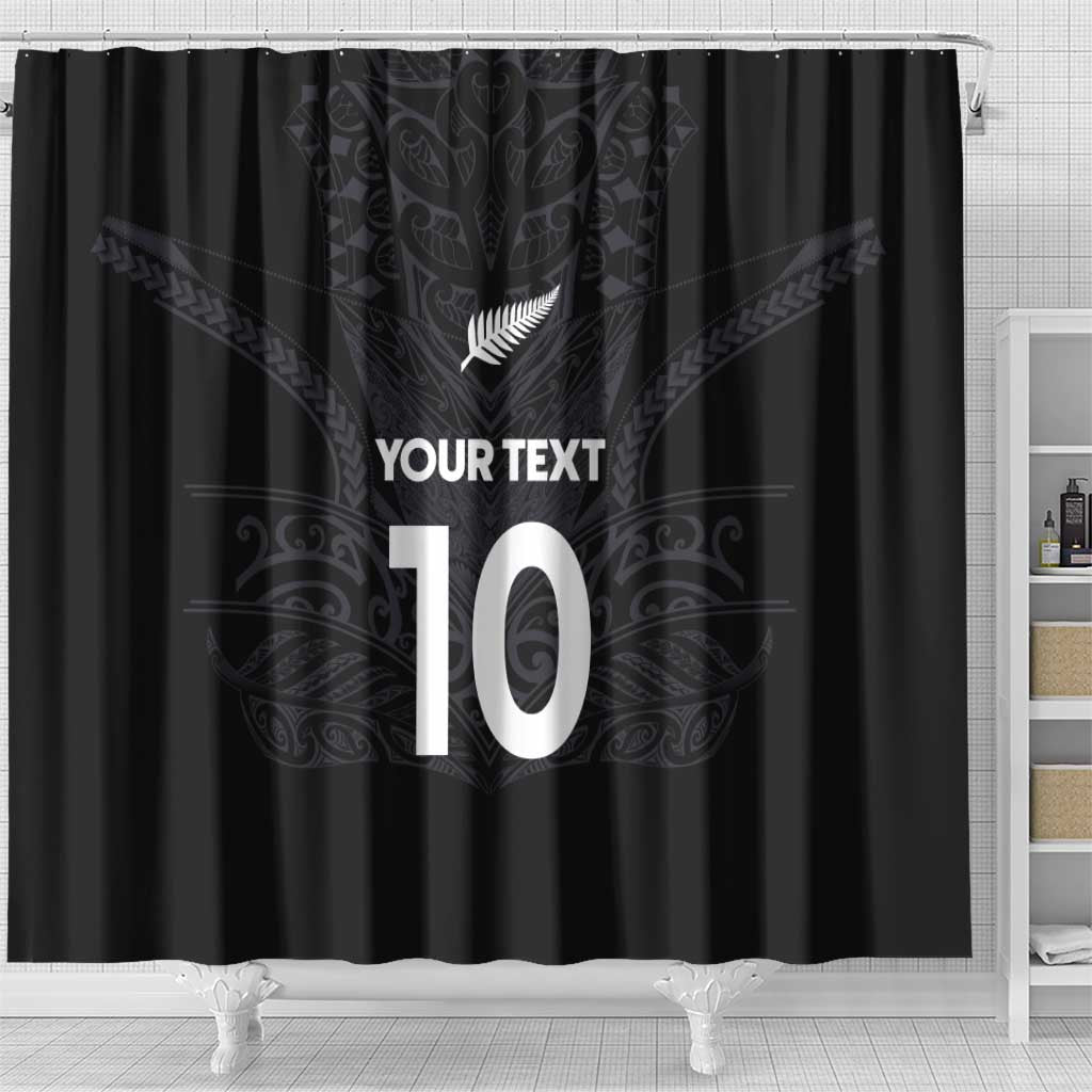 Custom Aotearoa Rugby Shower Curtain The Blacks-Sporty T90 Style LT03 - Polynesian Pride
