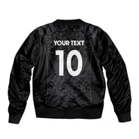 Custom Aotearoa Rugby Sleeve Zip Bomber Jacket The Blacks-Sporty T90 Style LT03 - Polynesian Pride