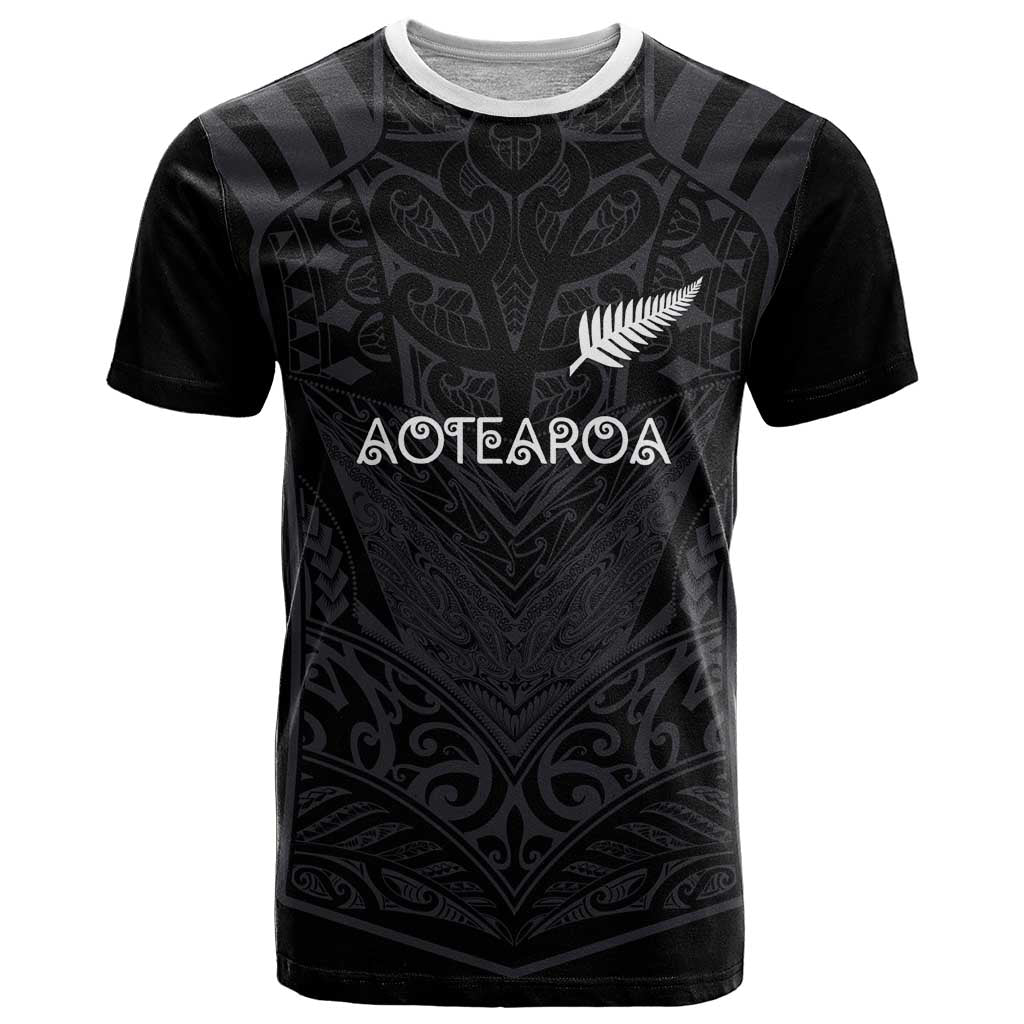 Custom Aotearoa Rugby T Shirt The Blacks-Sporty T90 Style LT03 Black - Polynesian Pride