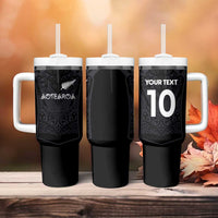 Custom Aotearoa Rugby Tumbler With Handle The Blacks-Sporty T90 Style LT03 - Polynesian Pride