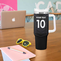 Custom Aotearoa Rugby Tumbler With Handle The Blacks-Sporty T90 Style LT03 - Polynesian Pride