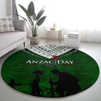Norfolk Island ANZAC Day Round Carpet Soldier Lest We Forget Camouflage LT03 - Polynesian Pride