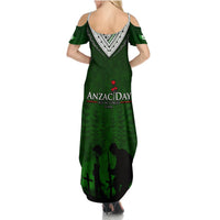 Norfolk Island ANZAC Day Summer Maxi Dress Soldier Lest We Forget Camouflage LT03 - Polynesian Pride
