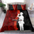 Tonga ANZAC Day Bedding Set Red Poppies Flower Soldier Lest We Forget LT03 - Polynesian Pride