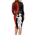 Tonga ANZAC Day Long Sleeve Bodycon Dress Red Poppies Flower Soldier Lest We Forget LT03 - Polynesian Pride